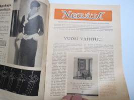 Neovius 1933 nr 9 - Suomen Kone- ja Kankaankutojien sekä Langankäyttäjien äänenkannattaja, koneasiaa, muotia, käsitöitä ym, kirje Anni Sinervä