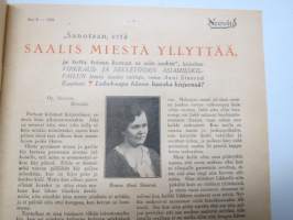Neovius 1933 nr 9 - Suomen Kone- ja Kankaankutojien sekä Langankäyttäjien äänenkannattaja, koneasiaa, muotia, käsitöitä ym, kirje Anni Sinervä