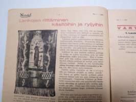 Neovius 1933 nr 1 - Suomen Kone- ja Kankaankutojien sekä Langankäyttäjien äänenkannattaja, koneasiaa, muotia, käsitöitä ym