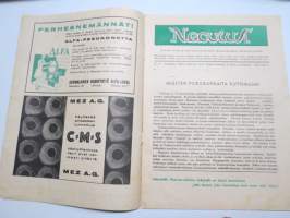 Neovius 1933 nr 4 - Suomen Kone- ja Kankaankutojien sekä Langankäyttäjien äänenkannattaja, koneasiaa, muotia, käsitöitä ym