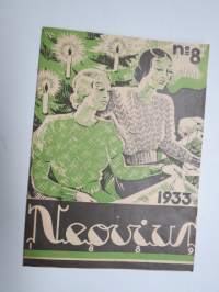 Neovius 1933 nr 8 - Suomen Kone- ja Kankaankutojien sekä Langankäyttäjien äänenkannattaja, koneasiaa, muotia, käsitöitä ym