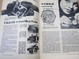Tekniikan maailma 1960 nr 11, Ford Falcon, Kotielokuvien otsikointi, Television leviäminen ja optimistit, Nän toimivat rullaportaat, Vikkelä veturikytkin, ym.