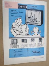Tekniikan maailma 1960 nr 11, Ford Falcon, Kotielokuvien otsikointi, Television leviäminen ja optimistit, Nän toimivat rullaportaat, Vikkelä veturikytkin, ym.