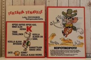 Tehtäviä Tenaville,lahja Postipankin Kultapossukerholta