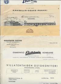 Erä firmalomakkeita alk 1930 - firmalomake  n 300 g