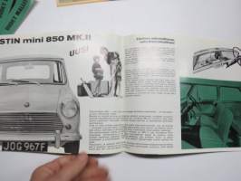 Austin Mini Mk. II (Mark II, Mark II De Luxe) -myyntiesite / sales brochure