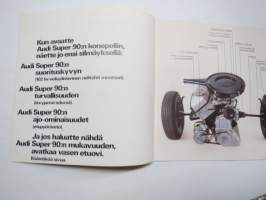 Audi Super 90 1968 -myyntiesite / sales brochure
