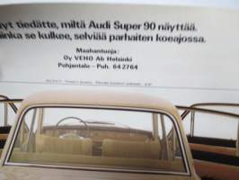 Audi Super 90 1968 -myyntiesite / sales brochure