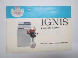 Ignis Superautomatica pesukone -myyntiesite / sales brochure