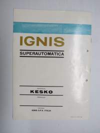 Ignis Superautomatica pesukone -käyttöohjekirja / asennusohjeet