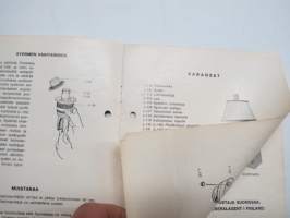 Aladdin voimavalolamppu nr 23 -käyttöohjekirja, varaosaluettelo / Kraftljuslampa - bruksanvisning + reservdelskatalog