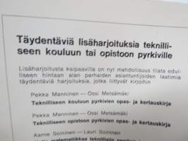 Teknilliseen kouluun pyrkivien opas- ja kertauskirja