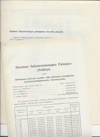 Suomen Sahanomistajain yhdistys  1914 ja Paloapuyhdistys 1927   2 kpl
