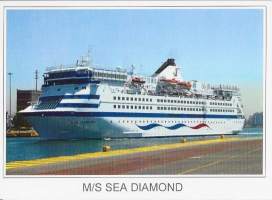 ms Sea Diamond - laivapostikortti  postikortti laivakortti kulkematon