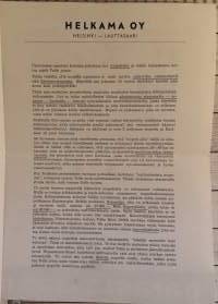 Hopeamopot,Helkama oy,mainos ja tilauslomake