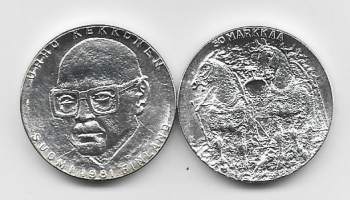 50 markkaa 1981  Kekkonen - hopeaa  pillerissä