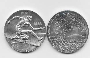 50 markkaa EM 1983 - juhlaraha hopeaa  pillerissä