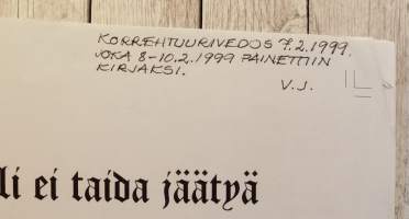 Tuli ei taida jäätyä,Turun Aleksis Kivi-kerho ry 50 vuotta (kts.tuotteen kuvaus)
