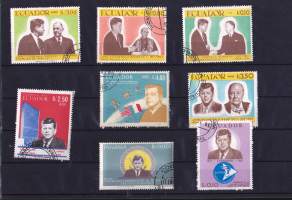 Postimerkkierä levyllinen Ecuador: J.F.K, presidentti  John F. Kennedy