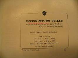 Suzuki RM80XZ vm.1982 parts catalogue varaosaluettelo