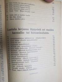Valistuksen laulukirja, nuottipainos, sisältää nuottioppi-osuuden alussa, kaikki laulujen nimet näkyvät kuvissa -song book for schools, with introduction to music