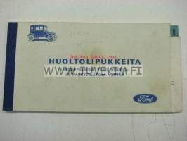 Huoltolipukkeita eurooppalaisia Ford henkilö- ja pakettiautoja varten -lipukevihko