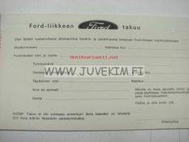 Huoltolipukkeita eurooppalaisia Ford henkilö- ja pakettiautoja varten -lipukevihko