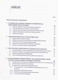 Tasapainoisen onnistumisen haaste, 2000. 3.p. Johtaminen julkisella sektorilla ja Balanced scorecard