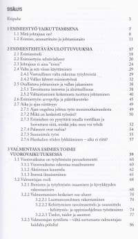 Esimiestyö - valmentaminen ja uudistuminen,2001. Tämä kirja antaa ideoita ja ajatuskehikkoja esimiehen ammatillisen kasvun jatkuvaan uudistumiseen