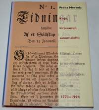 Kirja, kirjavampi, sanomalehti  ulkoasukierre ja suomalaisten sanomalehtien ulkoasu 1771-1994