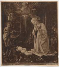 Neitsyt Maria vanha painokuva Filippo Lippi