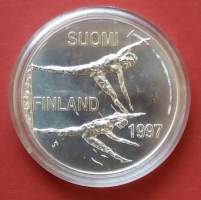 Hopeiset Suomen Juhlarahat - 100 mk- Paavo Nurmi ja urheilu - 1997