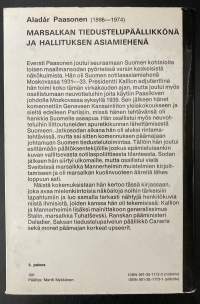 Marsalkan tiedustelupäällikkönä ja hallituksen asiamiehenä