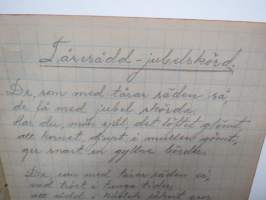 Andliga sånger etc., inskriven 1943 - svart skolhäfte