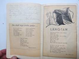 Andliga sånger etc., inskriven 1943 - svart skolhäfte