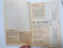 Andliga sånger etc., inskriven 1943 - svart skolhäfte