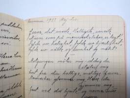 Andliga sånger etc., inskriven 1933 - sjungen vid nordiska studentmötet i Tammerfors sommaren 1933 - svart skolhäfte