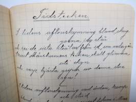 Andliga sånger etc., inskriven 1933 - sjungen vid nordiska studentmötet i Tammerfors sommaren 1933 - svart skolhäfte