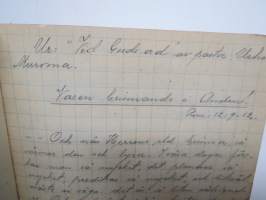 Andliga sånger etc., inskriven 1933 - sjungen vid nordiska studentmötet i Tammerfors sommaren 1933 - svart skolhäfte
