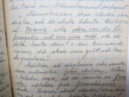 Andliga sånger etc., inskriven 1933 - sjungen vid nordiska studentmötet i Tammerfors sommaren 1933 - svart skolhäfte