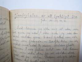 Andliga sånger etc., inskriven 1933 - sjungen vid nordiska studentmötet i Tammerfors sommaren 1933 - svart skolhäfte