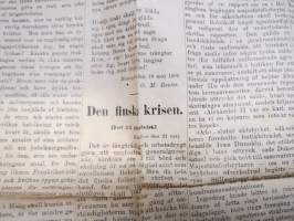Sortokauden illegaali mielipide- ja uutispainate, silkkipaperille painettu, Tukholma 1899, ruotsinkielinen
