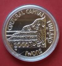 Hopeiset Suomen Juhlarahat - 100 mk - Helsinki 450 vuotta - 2000