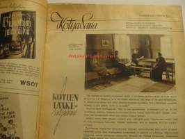 Koti ja Sana 1945 nr 3 . Mm Kinkerit saapuvat jälleen kotiin. Paavo virkkunen : Tuuli puhaltaa missä tahtoo .Tällä kertaa kysyimme professori K.S. Laurilalta