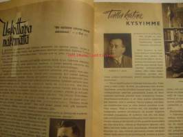 Koti ja Sana 1945 nr 3 . Mm Kinkerit saapuvat jälleen kotiin. Paavo virkkunen : Tuuli puhaltaa missä tahtoo .Tällä kertaa kysyimme professori K.S. Laurilalta