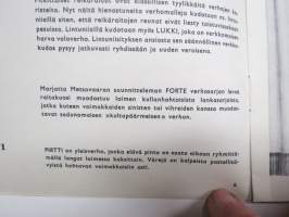 Verhojen lomasta - Villayhtymä Oy on luonut yhdessä tekstiilitaiteilijoiden kanssa &quot;Dralon Borealis&quot; -verhosarjan, mm. Marjatta Metsovaara -esite