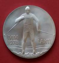 Hopeiset Suomen Juhlarahat - 25 markkaa - Lahden MM-hiihdot - 1978