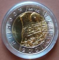 Hopeiset Suomen Juhlarahat - 25 markkaa - Lahden MM-hiihdot - 2001