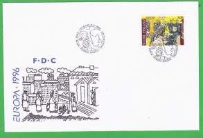 FDC Ensipäiväkuori Eurooppa-merkki 8.3.1996. LAPE 1328