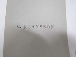 C.J. Jansson - Werkmeister, Tammerfors, Finnland - Tampereella vaikuttaneen alkuperältään saksalaisen paperinjalostusmestarin henkilöhistoriaa
